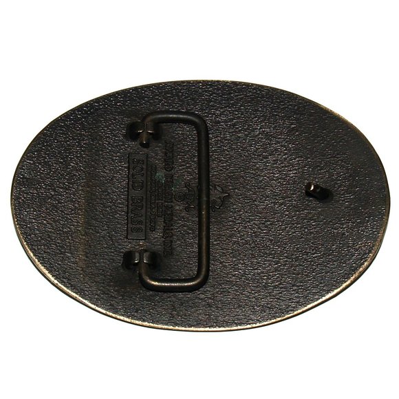 VINTAGE AWARD DESIGN MEDALS SOLID BRASS BELT BUCKLE - Picture 2 of 2